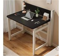 MYRTFK Mesa Plegable para pequeña, Escritorio Moderno y Plegable para Ordenador, Mesa de Trabajo para Oficina en casa, Dormitorio o balcón Que Ahorra Espacio; no Requiere Montaje(Black,80cm)