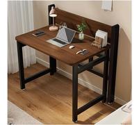 MYRTFK Mesa Plegable para pequeña, Escritorio Moderno y Plegable para Ordenador, Mesa de Trabajo para Oficina en casa, Dormitorio o balcón Que Ahorra Espacio; no Requiere Montaje(Brown,100cm)