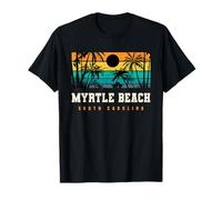 Myrtle Beach Carolina del Sur Retro Atardecer Camiseta