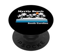 Myrtle Beach Carolina del Sur Vintage 80s Tropical Vacaciones PopSockets PopGrip Adhesivo