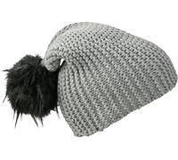 Myrtle Beach - Gorro Beanie para Deportes de Invierno, otoño/Invierno, Unisex, Color Plateado y Negro, tamaño Talla única