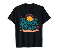 Myrtle Beach por Favor Vacaciones Verano Diversión Arte Costero Camiseta, Hombre, Negro, XXL