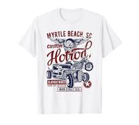 Myrtle Beach SC Vintage Hotrod - Diseño de automóviles y Motocicletas Camiseta