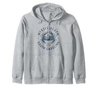 Myrtle Beach South Carolina Cangrejo Vintage Pride Sudadera con Capucha