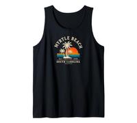 Myrtle Beach South Carolina Vintage Vacation Camiseta sin Mangas