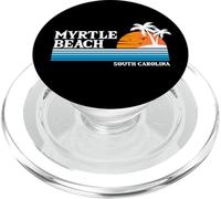 Myrtle Beach USA Tropical Vacaciones Vintage 80s Estilo Atardecer PopSockets PopGrip para MagSafe