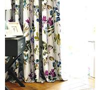 MYRU 1 Pair Purple Blue Flower Curtains for Living Room,Room Darkening Window Drapes for Bedroom (2 x 39x84 Inch)