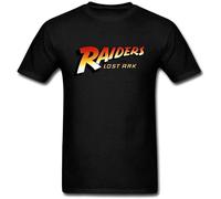 Myseek Men's Raiders of The Lost Ark Indiana Jones Logo Short Sleeves T Shirt Size S