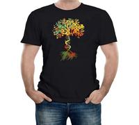 Myseek Tree of Life Men's T-Shirt DNA Genetic Code Biology Earth Nature Science Size XXL