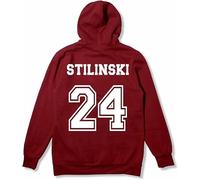 MyShirt Beacon Hills - Sudadera con capucha, diseño inspirado en la serie Teen Wolf, Dylan O 'Brien Stiles, disponible en tallas XS-XXL, color granate STILINSKI 24 Small