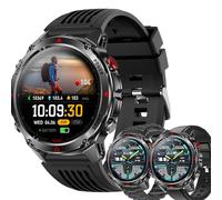 MYSHUN Reloj Inteligente Hombre con Llamadas, 1,46 Pulgada Smartwatc Hombre Deportivo con Podometro Pulsometro SpO2 Sueño Presion Arterial Actividad IP68 Reloj Digital para iOS Android (Negro)