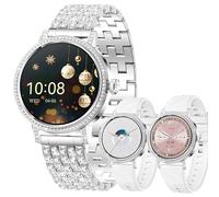 MYSHUN Reloj Inteligente Mujer con Llamadas, 1,27 Pulgada Smartwatch Mujer Deportivo con Podometro Pulsometro SpO2 Sueño Presion Arterial Actividad IP67 Reloj Digital para iOS Android (Plateado)