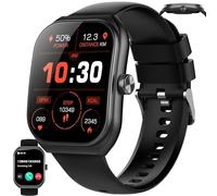 MYSHUN Reloj Inteligente Mujer con Llamadas, 2,01 Pulgada Smartwatch Hombre Deportivo con Podometro Pulsometro SpO2 Sueño Presion Arterial Actividad IP68 Reloj Digital para iOS Android (Negro)