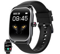 MYSHUN Reloj Inteligente Mujer con Llamadas, 2,01 Pulgada Smartwatch Hombre Deportivo con Podometro Pulsometro SpO2 Sueño Presion Arterial Actividad IP68 Reloj Digital para iOS Android (Negro)