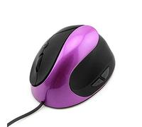 MySixKeen Ratón Vertical con Cable USB, ergonómico, óptico, para Oficina, para Juegos, ratón con Cable para PC, computadora portátil, 800/1200/1600 dpi, 6 Botones con Cable de 5.5 pies (Morado)
