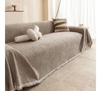 MYSKY HOME Manta para sofá de arena en color liso, 230 x 300 cm, protección contra arañazos