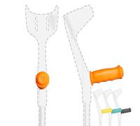 MySleeve - Asas ergonómicas para muletas (2 unidades), evita que se caigan muletas, muletas, muletas, accesorios, muletas, muletas, no para muletas anatómicas, 21 x 6,5 x 9 cm, color naranja