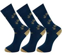 Mysocks 3 Pares Calcetines de diseño de tobillo unisex Bicicleta azul marino