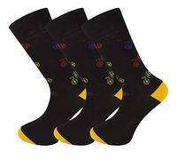 Mysocks 3 Pares Calcetines de diseño de tobillo unisex Bicicleta negra