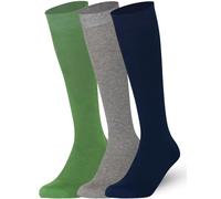 Mysocks 3 pares de calcetines largos unisex hasta la rodilla Multi llano con algodón peinado extra fino Multi llano 011