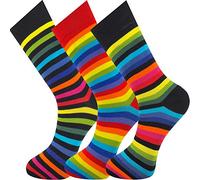 Mysocks Calcetines de diseño de tobillo unisex 3 pares de selección de arco iris oscuro