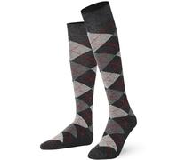 Mysocks Calcetines Unisex Hasta La Rodilla Argyle Antracita oscura, antracita ceniza