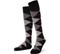 Mysocks Calcetines Unisex Hasta La Rodilla Argyle negro Antracita oscura ceniza