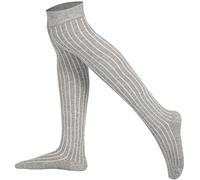 Mysocks Sobre la rodilla Costilla Calcetines Ceniza