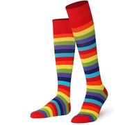Mysocks unisexo Rodilla alta calcetines largos raya Algodón Arco iris grueso