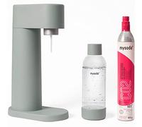 Mysoda - Kit de purificación de agua Woody - Hecho de madera compuesta renovable con cilindro de CO2 y botella de plástico Quick-Connect 1 l - Libre de BPA (Pigeon)
