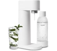 Mysoda Woody White Máquina de Carbón con Agua con Botella de Agua Blanca (sin cilindro de CO2)