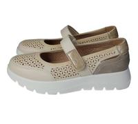 mysoft 25M263 Manoletinas Mujer, diseño Calado Flor Beige Mujer Manoletinas Beige 39