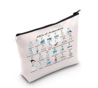 MYSOMY Antarctica Geography - Bolsa de maquillaje de viaje, bolsa de cosméticos con texto en inglés "Antártida", Bolsa Abcs of Antarctica, Morden