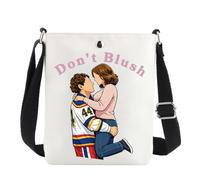 MYSOMY Bolsa cruzada de libro de hockey sobre hielo, Garrett y Hannah, regalo Don't Blush Gift Hockey Romance bolsa de hombro, Don't Blush Cb3