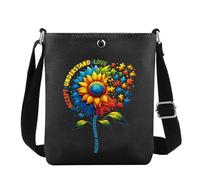 MYSOMY Bolsa cruzada para concienciación sobre el autismo, regalos para el mes del autismo, educación especial, regalos para profesores, todos se comunican de manera diferente, Autism Awareness Cb Uk2