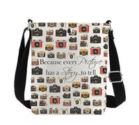 MYSOMY Bolsa cruzada para fotógrafo, regalo para amantes de la fotografía, regalo para cámara, porque cada imagen tiene una historia que contar, bolsa de hombro para fotógrafo, Porque cada imagen Cb2