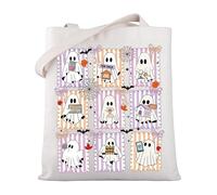 MYSOMY Bolsa de compras reutilizable para regalo de agente inmobiliario espeluznante de Halloween, bolsa de lona para agentes inmobiliarios de astrología, Realtor Tb, 13.7inch*15inch