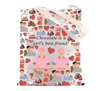 MYSOMY Bolsa de hombro inspirada en la comedia de comedia, regalos de fábrica de chocolate, El chocolate es Tg3, INCH