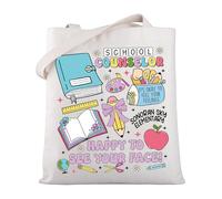 MYSOMY Bolsa de lona para consejero escolar, regalo de agradecimiento para psicólogos educativos, Consejero Tb, 13.7inch*15inch