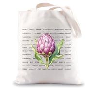 MYSOMY Bolsa de mano de alcachofa, regalo para amantes de la alcachofa, regalo vegetariano, bolsa de hombro de alcachofa, regalos para amantes de las verduras, Comestible Reino Unido, INCH