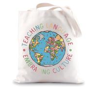 MYSOMY Bolsa de mano para enseñar idiomas, regalo para profesores de inglés, Enseñanza del Reino Unido, INCH