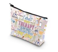 MYSOMY Bolsa de maquillaje con cremallera para amantes del gimnasio, regalo para amantes del gimnasio, con texto en inglés "I Just Need to Go to The Gym", Bolsa de gimnasio, Morden