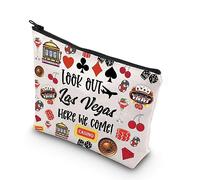 MYSOMY Bolsa de maquillaje de Las Vegas, regalos para mujeres, regalos de viaje a Las Vegas, bolsa de viaje de Las Vegas, regalos de vocación de Las Vegas, Las Vegas Here Makebag