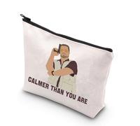 MYSOMY Bolsa de maquillaje inspirada en el programa de comedia criminal The Dude and Walter Fans Gifts Calmer Than You Are Walter con cremallera, Más tranquilo que