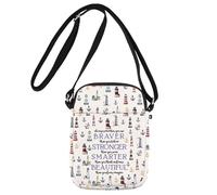 MYSOMY Bolso cruzado con diseño de faro, regalo para amantes del faro, con texto en inglés "Always Remember You Are Braver", bolsa de hombro con ancla, Lighthouse Braver Cb1, 111