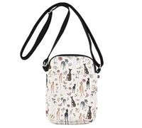 MYSOMY Bolso cruzado de galgo, regalo para dueño de galgo, regalos temáticos de galgo, bolsa de hombro para perro galgo, Thin Dog Cb UK, 111