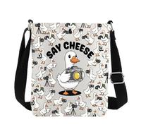 MYSOMY Bolso cruzado para fotógrafo, ganso, fotografía, regalo, cámara, amantes de la cámara, regalos de queso, bolsa de hombro para fotógrafos, Say Cheese Cb2
