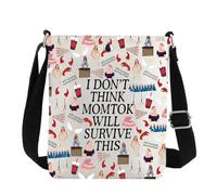 MYSOMY Bolso cruzado para reality shows, regalos para fanáticos de los santos y pecadores, bolsa de hombro inspirada en Momtok I Don't Think Momtok Will Survive This Gift, Momtok Will Cb2