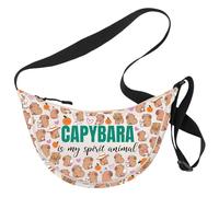MYSOMY Capybara - Bolso cruzado para amantes de Capybara, regalos Don't Worry Be Capy, bolsa de hombro Capybara Crescent, Capybara Cb3 Uk3, 111