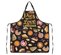 MYSOMY Delantal de cocina de pastel de calabaza, regalo para amantes de los pasteles, regalo de Acción de Gracias, regalo de chef, pasteles con texto en inglés, Delantal de pastel 3, ne Size